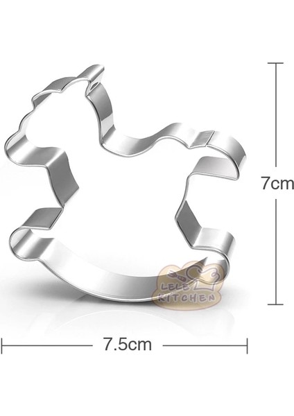 H333 Stili 3D At Çerez Kesici Paslanmaz Çelik Hayvan Kurabiye Araçları Pişirme Aksesuarları H331 (Yurt Dışından)