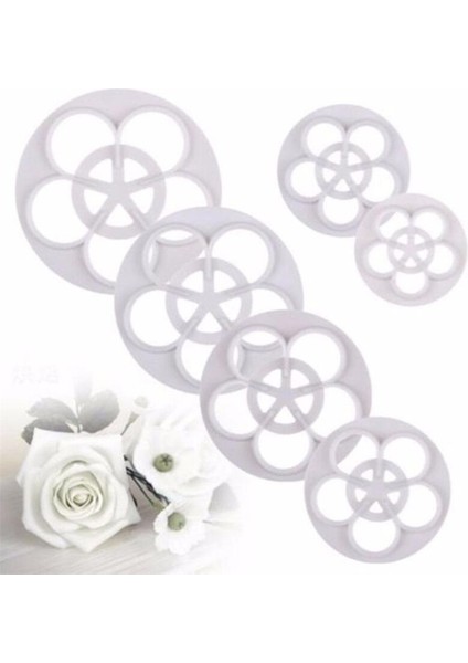 Beyaz Stil Et Gül Çiçek Petal Şekli Pistonlar Kesiciler Dekorasyon Araçları Kek Sugarcraft Fondan Çerezler Şekerleme Araçları (Yurt Dışından) modelleri