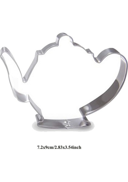 1x Prenses Elbise Stili Atisserie Reposteria Prenses Elbise Çaydanlık Fincan Kalıpları Metal Çerez Kesici Şeker Fondan Kek Dekor Çikolata Bisküvi Kalıbı (Yurt Dışından) fırsatları