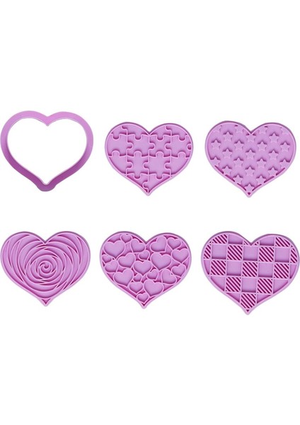 Bir Set Stili Reative Kalp Şeklinde Çerez Kesici Set Aşk Dıy Sevgililer Günü Bisküvi Kalıp Pişirme Araçları Kek Dekorasyon Kalıp Mutfak (Yurt Dışından) modelleri