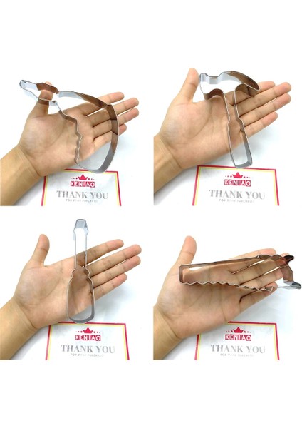 Ingiliz Anahtarı Stili Kenıao Araçları Işçi Bayramı Için Kurabiye Kesici - Çekiç, Ingiliz Anahtarı, Testere - Babalar Günü Bisküvi Fondan Ekmek Kalıbı - Paslanmaz Çelik (Yurt Dışından) fırsatları