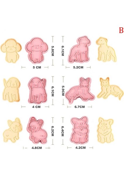 B Tarzı Et 3D Kedi Köpek Bakeware Kurabiye Kalıbı Bisküvi Kalıbı Dıy Karikatür Basın Pişirme Kalıp Doğum Günü Noel Kurabiye Araçları Hediye (Yurt Dışından) fiyatları