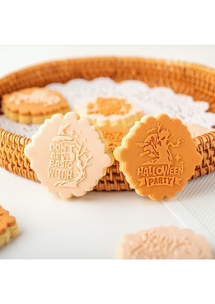 PC0133 Stili Fondan Kek Mutlu Cadılar Bayramı Embosser Kesici Dıy Akrilik Şeker El Sanatları Basın Bisküvi Kalıp Cadılar Bayramı Partisi Pişirme Dekorasyon Aracı (Yurt Dışından) modelleri