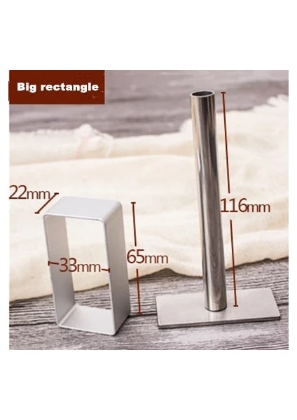 Büyük Dikdörtgen Tarzı Alüminyum Çerez Kesici Basın Damgalı Ananaslı Kek Kesici Kalıp 2 Parça Set (Yurt Dışından)