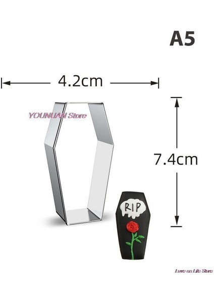 A5 Stili Pişirme Araçları Halloween Serisi Kafatası Paslanmaz Çelik Bisküvi Kalıbı Dıy Kek Kalıbı (Yurt Dışından)