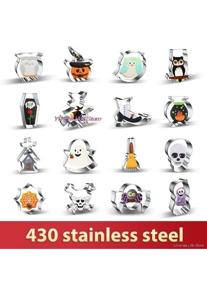 A5 Stili Pişirme Araçları Halloween Serisi Kafatası Paslanmaz Çelik Bisküvi Kalıbı Dıy Kek Kalıbı (Yurt Dışından) modelleri