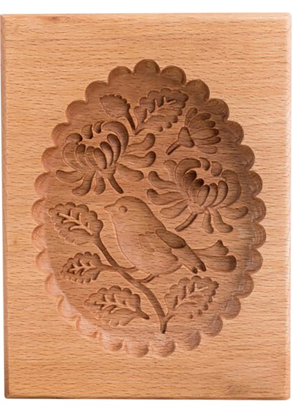 E Stili Ahşap Kurabiye Kalıbı Kesici 3D Fondan Kek Mooncake Pişirme Kalıpları Dıy Çerez Dekorasyon Araçları Mutfak Aksesuarları (Yurt Dışından)