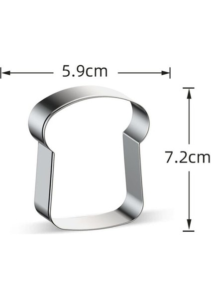 Ekmek Tarzı Atisserie Hamburger Pizza Hot Dog Fondan Kek Dekor Aracı Paslanmaz Çelik Çerez Kesici Metal Bisküvi Kalıp Pastane (Yurt Dışından)