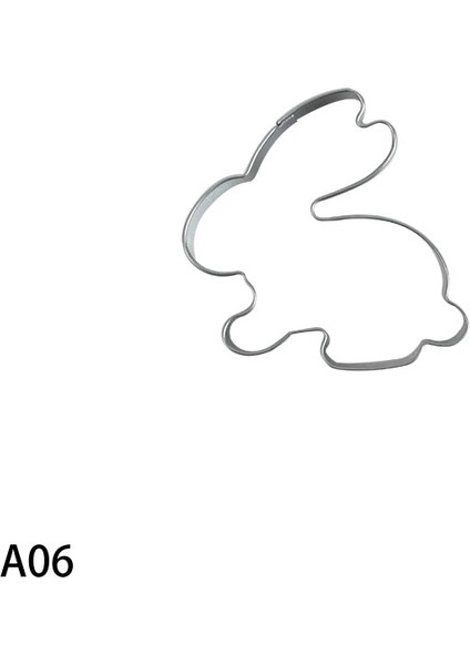 A06 Stili Yumurta Tavşan Şekilleri Paslanmaz Çelik Kalıp Paskalya Mutfak Eşyaları 3D Çerez Kesici Bisküvi Kalıp Dıy Pişirme Dekor Pasta Modelleme Araçları (Yurt Dışından)