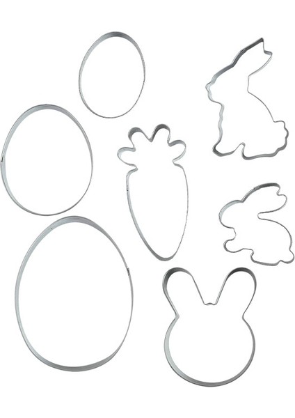 A06 Stili Yumurta Tavşan Şekilleri Paslanmaz Çelik Kalıp Paskalya Mutfak Eşyaları 3D Çerez Kesici Bisküvi Kalıp Dıy Pişirme Dekor Pasta Modelleme Araçları (Yurt Dışından) fiyatları