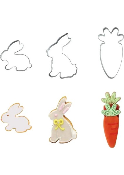A06 Stili Yumurta Tavşan Şekilleri Paslanmaz Çelik Kalıp Paskalya Mutfak Eşyaları 3D Çerez Kesici Bisküvi Kalıp Dıy Pişirme Dekor Pasta Modelleme Araçları (Yurt Dışından) modelleri