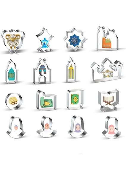 Stil5 Stil Reative Eid Mubarak Çerez Kesiciler Bisküvi Kalıp Pişirme Araçları Ramazan Kareem Dekorasyon Pişirme Kalıpları (Yurt Dışından) modelleri