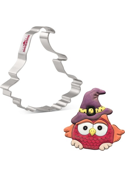 Kenıao Halloween Baykuş Kurabiye Kesici x cm - Bisküvi Fondan Pasta Ekmek Sandviç Kalıbı - Paslanmaz Çelik - Janka Tarafından (Yurt Dışından)