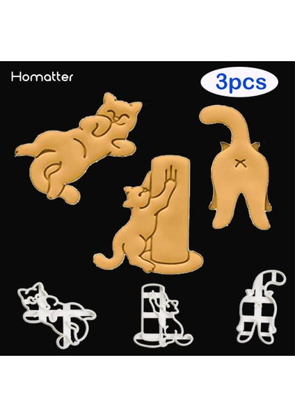 3 Adet Tarzı Homatter At Çerez Kesiciler Kalıp Sevimli Kitty Şekilli Bisküvi Pişirme Aracı Mutfak Eşyaları Bakeware Çocuklar Için Dıy Aracı El Kalıbı (Yurt Dışından) modelleri