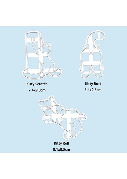 3 Adet Tarzı Homatter At Çerez Kesiciler Kalıp Sevimli Kitty Şekilli Bisküvi Pişirme Aracı Mutfak Eşyaları Bakeware Çocuklar Için Dıy Aracı El Kalıbı (Yurt Dışından) indirimleri