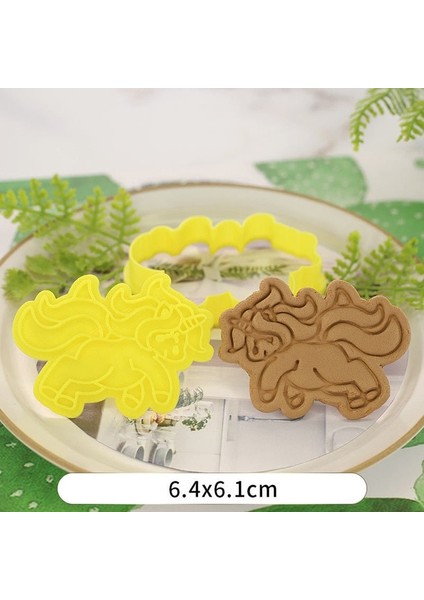 Stil 9 Stil Unicorn Şekli Çerez Kesiciler Plastik 3D Karikatür Basılabilir Bisküvi Kalıbı Çerez Damgası Mutfak Pişirme Pasta Bakeware Aracı (Yurt Dışından)