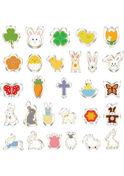 No.5 Tarzı Paskalya Kurabiye Kalıbı Kurabiye Kesici Seti Hayvan Yumurta Tavşan Formu Kurabiye Için Damga Pasta Bisküvi Kesme Fondan Pişirme Kalıbı Için (Yurt Dışından) modelleri