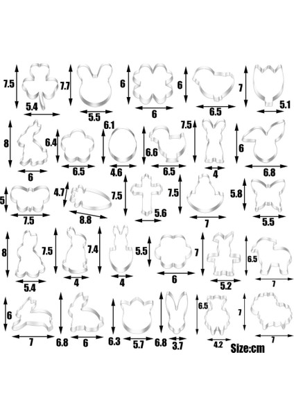 No.5 Tarzı Paskalya Kurabiye Kalıbı Kurabiye Kesici Seti Hayvan Yumurta Tavşan Formu Kurabiye Için Damga Pasta Bisküvi Kesme Fondan Pişirme Kalıbı Için (Yurt Dışından) fırsatları