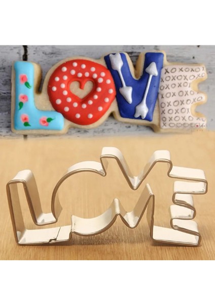 1 Adet Tarzı Bisküvi Kalıp Lover Serisi Tasarım Paslanmaz Çelik Çerez Kesici Bakeware Pasta Şekerleme Araçları Için Aşk Mektubu Şekli Formları (Yurt Dışından) modelleri