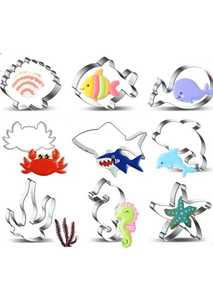 Yunus Tarzı Ookware Pastane Okyanus Balık Dolrab Çerez Kesici Metal Bisküvi Kalıbı Fondan Kek Dekor Araçları Pasta Yemek Barı (Yurt Dışından) fırsatları