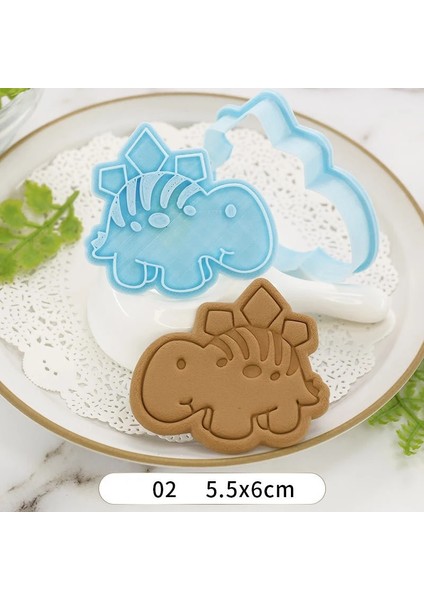 Rastgele Renk-2 Stili 10 Stiller 3D Baskı Dinozor Basılabilir Çerez Kesiciler Plastik 3D Karikatür Kalıp Çerez Bisküvi Damgası Mutfak Pişirme Pasta Aracı (Yurt Dışından)