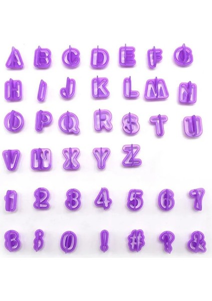 40 Adet Tarzı Et Mor Alfabe Numarası Karakter Mektup Çerez Kesici Seti Fondan Kek Bisküvi Pişirme Kalıp Dıy Kek Dekorasyon Araçları (Yurt Dışından) indirimleri