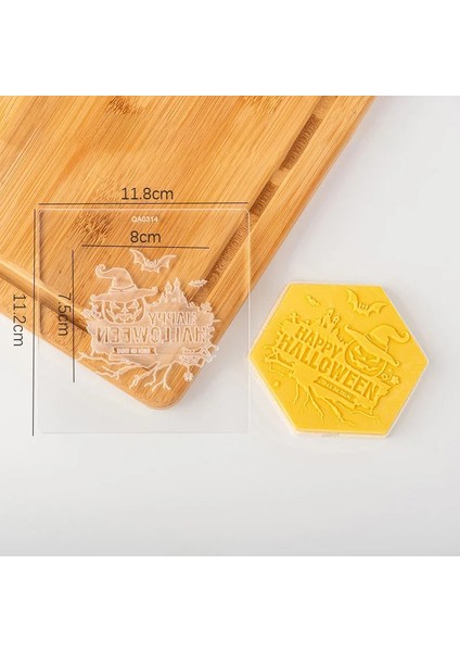 Cadılar Bayramı Damgası Bir Stil Cadılar Bayramı Kurabiye Kesiciler Kalıp Kabak Baykuş Yarasa Kek Kurabiye Basın Damgası Embosser Akrilik Fondan Sugarcraft Kek Dekorasyon Aracı (Yurt Dışından)