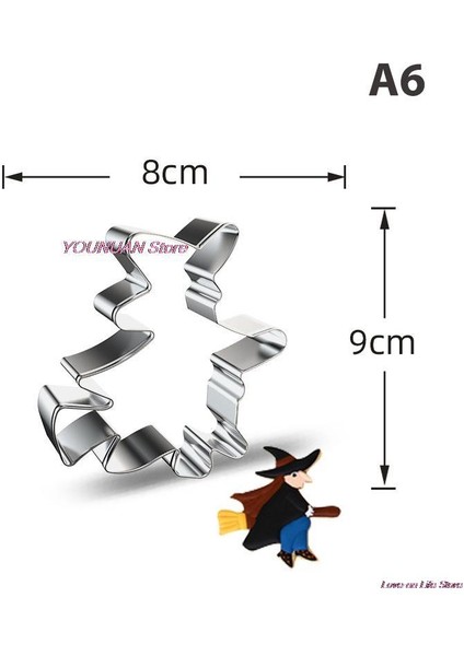 A6 Stili Pişirme Araçları Halloween Serisi Kafatası Paslanmaz Çelik Bisküvi Kalıbı Dıy Kek Kalıbı (Yurt Dışından)