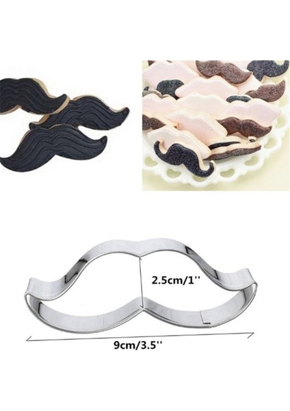 2 Adet Tarzı 2 Adet Yenilik Güzel Paslanmaz Çelik Kek Kalıbı Sakal Bıyık Şeklinde Çerez Cutt (Yurt Dışından) fiyatları