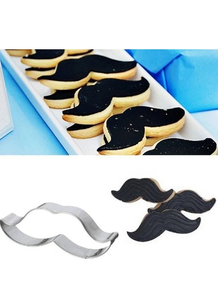 2 Adet Tarzı 2 Adet Yenilik Güzel Paslanmaz Çelik Kek Kalıbı Sakal Bıyık Şeklinde Çerez Cutt (Yurt Dışından) modelleri