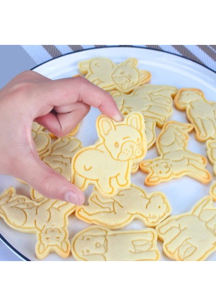 Stil A2 Stili 3D Köpekler Pişirme Için Kurabiye Kesici Kalıp Shar Pei Kalıpları Fondan Kekler Zencefilli Kek Için Kesiciler Kurabiyeler Için Dino Formları Kek Araçları (Yurt Dışından)