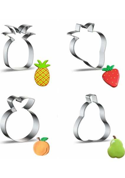 No.13 Tarzı Paslanmaz Çelik Meyve Bisküvi Kalıbı Çerez Kesici Muz Çilek Kalıp Dıy Fondan Pasta Dekorasyon Pişirme Araçları (Yurt Dışından) modelleri