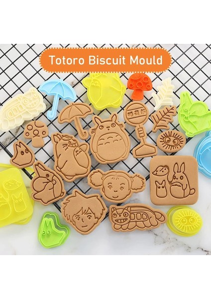 Stil3 Stili Kawaii Otoro Kurabiye Kalıbı Karikatür Anime Pişirme Aksesuarları Noel Çocuk Hediye Tam Set 3D Presleme Bisküvi Kalıbı (Yurt Dışından) fırsatları