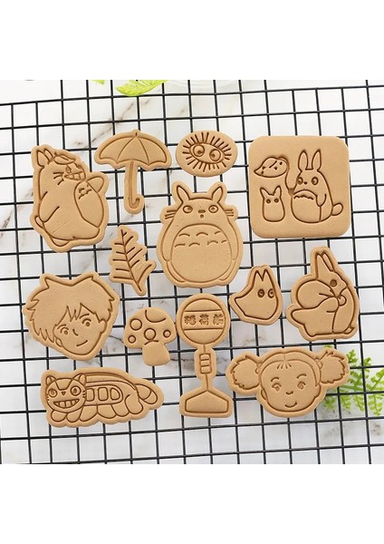 Stil3 Stili Kawaii Otoro Kurabiye Kalıbı Karikatür Anime Pişirme Aksesuarları Noel Çocuk Hediye Tam Set 3D Presleme Bisküvi Kalıbı (Yurt Dışından) indirimleri