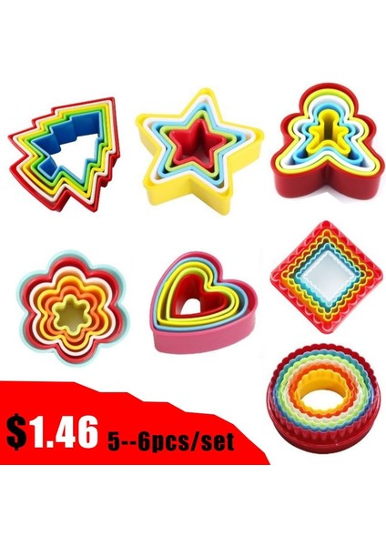 No.5 Tarzı Et Noel Ağacı Şekli Kurabiye Kesici Kurabiye Kalıbı Çiçek Kurabiye Kesici Mus Halkaları Sebze Kesim Kurabiye Kek Kalıpları (Yurt Dışından)