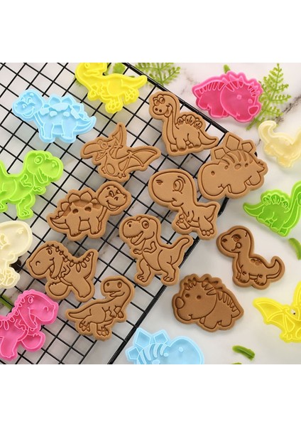 Rastgele Renk-2 Stili 10 Stiller 3D Baskı Dinozor Basılabilir Çerez Kesiciler Plastik 3D Karikatür Kalıp Çerez Bisküvi Damgası Mutfak Pişirme Pasta Aracı (Yurt Dışından) fiyatları