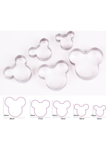 Yıldız 5 Adet Tarzı Et Mickey Mousse Kek Kalıpları Çiçekler Daire Paslanmaz Çelik Kurabiye Kesiciler Bisküvi Fondan Dıy Kek Mutfak Pişirme Aracı (Yurt Dışından) fiyatları