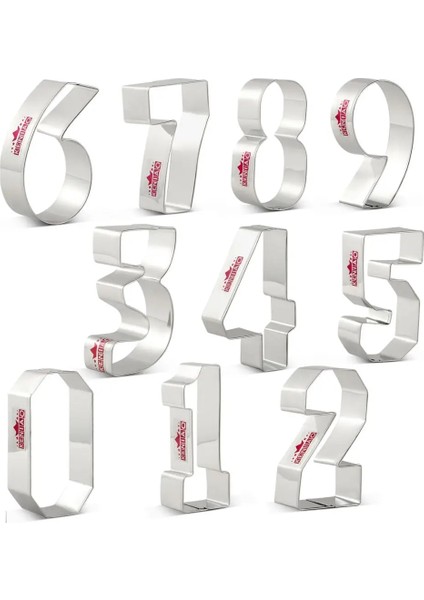 8 - Büyük Boy Stili Kenıao Numbers Çerez Kesici - Sayı Çocuk Bisküvi Fondan Ekmek Sandviç Kalıbı - Paslanmaz Çelik (Yurt Dışından) modelleri