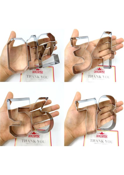 8 - Büyük Boy Stili Kenıao Numbers Çerez Kesici - Sayı Çocuk Bisküvi Fondan Ekmek Sandviç Kalıbı - Paslanmaz Çelik (Yurt Dışından) indirimleri