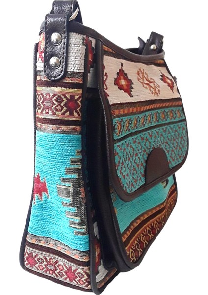 Otantik ve Kilim Desenli Goblen Omuz Çantası fırsatları