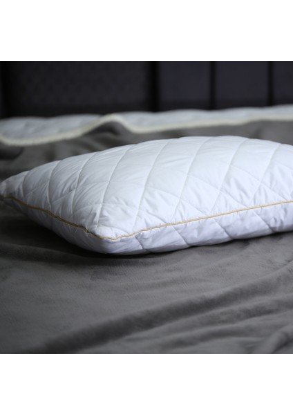 Kapitone Yastık, Mikrofiber Kılıflı Yıkanabilir Silikon Elyaf Yastık (50*70)