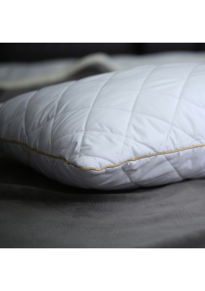 Kapitone Yastık, Mikrofiber Kılıflı Yıkanabilir Silikon Elyaf Yastık (50*70)