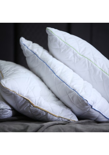 Kapitone Yastık, Mikrofiber Kılıflı Yıkanabilir Silikon Elyaf Yastık (50*70)