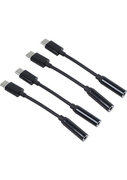 4 Paket USB C - 3,5 mm Kulaklık Jakı Adaptörü, Tip C Erkek - 3,5 mm Kadın Aux Jakı Stereo Kulaklık Dönüştürücü (Yurt Dışından)
