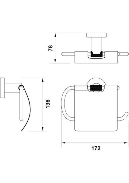 Tuvalet Kağıtlık Verona Kapaklı Duvara Monte Antik Bronz Renk fiyatları