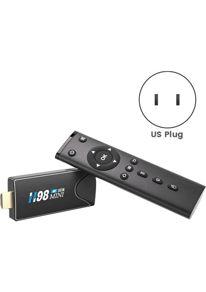 H98 Mini Tv Çubuk Mini Pc 2g + 8g 4K 3D Allwinner H313 Android 10 Akıllı Tv Kutusu 2.4g 5.8g Wıfı Medya Oynatıcılar Tv Dongle Abd Tak (Yurt Dışından)