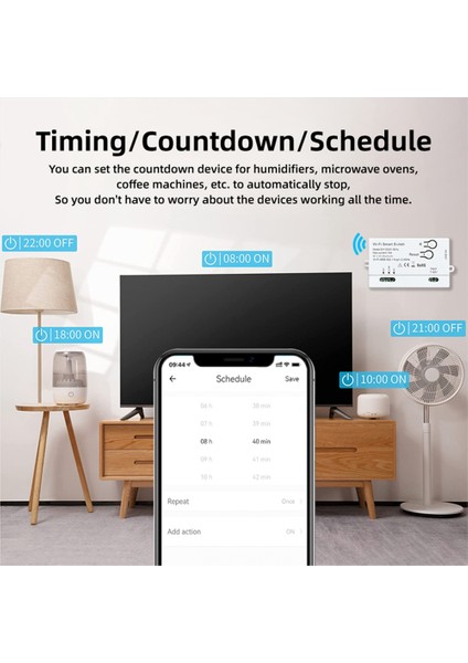 Wifi Akıllı Anahtar Dıy Zamanlayıcı + Uzaktan 1ch 7-32 V 2.4g Wifi Ev Otomasyon Modülü Alexa Google Ev Için Iftt (Yurt Dışından)