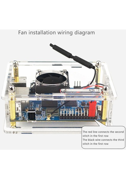 3 Kasa Için Şeffaf Akrilik Kabuk Kutusu Koruma Muhafazası 3 Fansız (Yurt Dışından) fiyatları