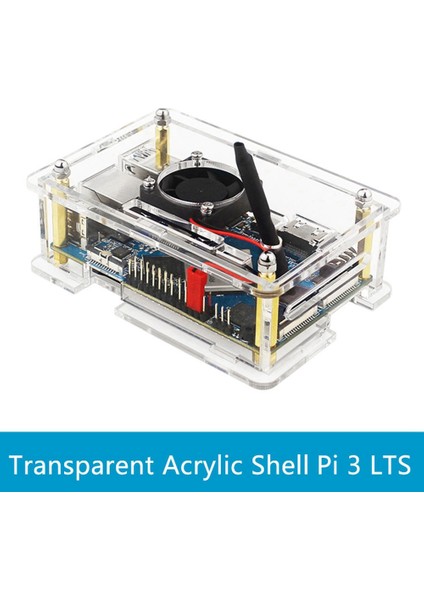 3 Kasa Için Şeffaf Akrilik Kabuk Kutusu Koruma Muhafazası 3 Fansız (Yurt Dışından) modelleri