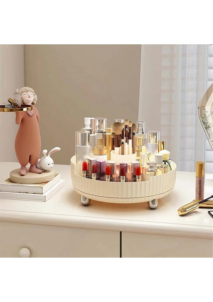 Vanity Için Dönen Makyaj Organizatörü - Banyo Organizatörü ve Kozmetik Için Tembel Organizatör Parfüm Organizatör Depolama A (Yurt Dışından) fiyatları